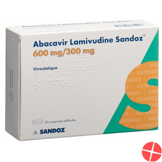 Abacavir Lamivud Sandoz Filmtabletten 600/300mg 30 Stück