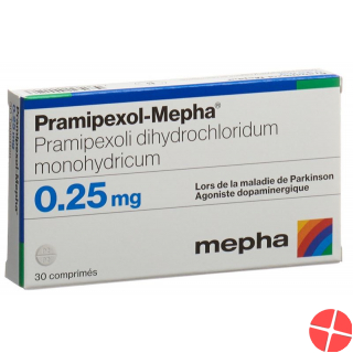 Pramipexol Mepha Tabletten 0.25mg 30 Stück