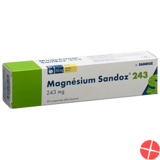 Magnesium Sandoz Brausetabletten 243mg Dose 20 Stück
