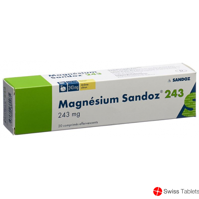 Magnesium Sandoz Brausetabletten 243mg Dose 20 Stück buy online
