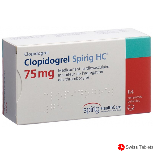 Clopidogrel Spirig HC Filmtabletten 75mg Neu 84 Stück buy online