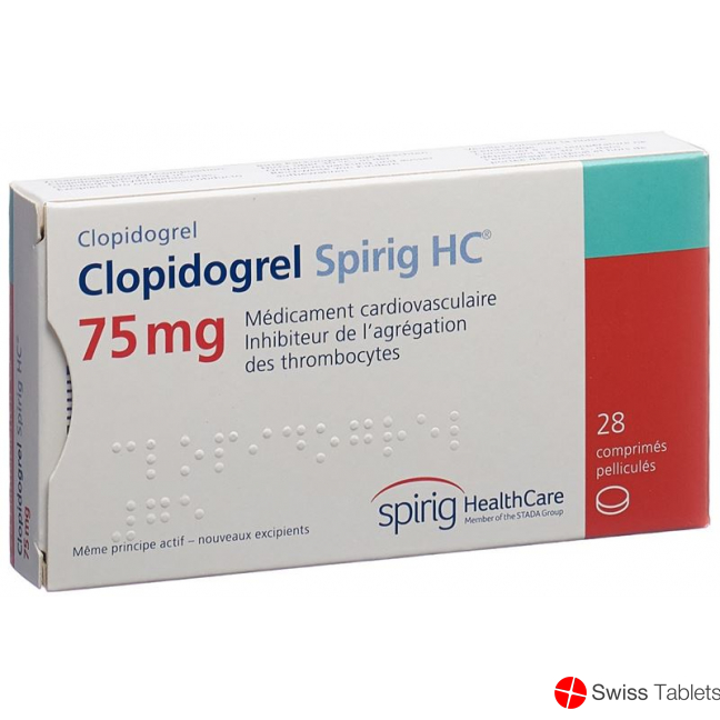 Clopidogrel Spirig HC Filmtabletten 75mg Neu 28 Stück buy online