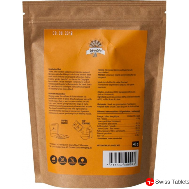 Leibundgut Crispy Fruits Obstpapier Mango 40g buy online