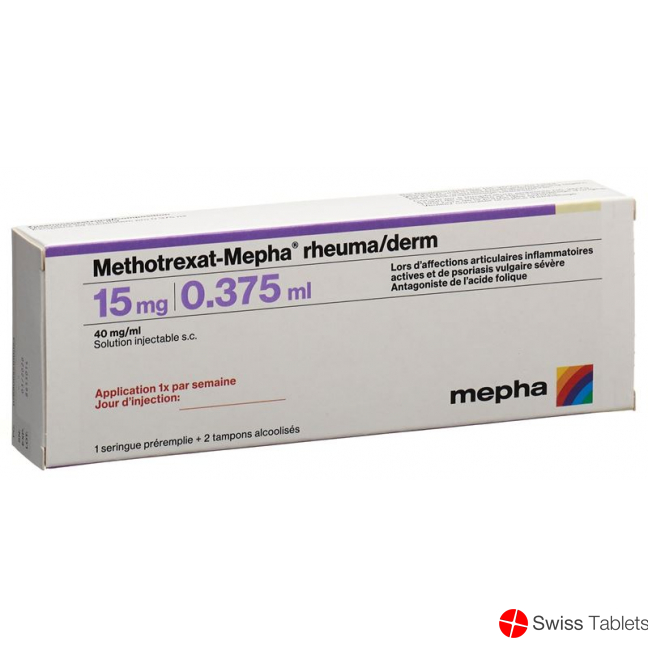 Methotrexat Mepha Rheuma/derm 15mg/0.375ml buy online