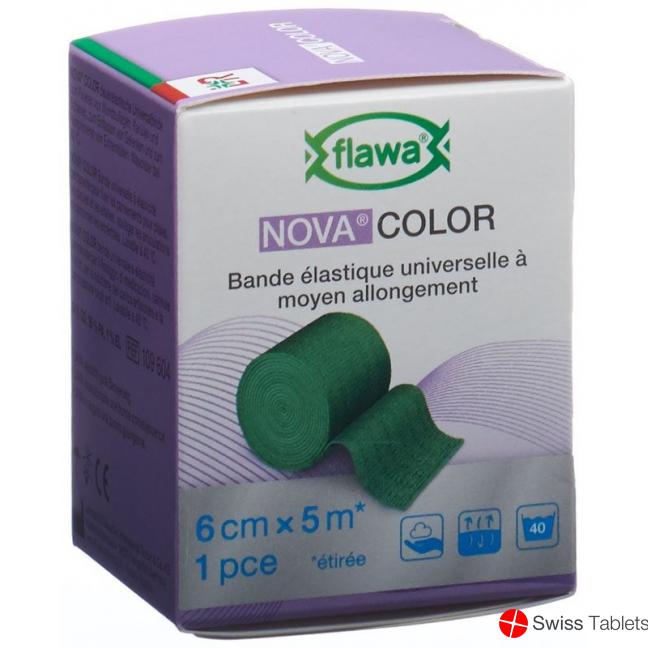Flawa Nova Color Universalbinde 6cmx5m Grün buy online