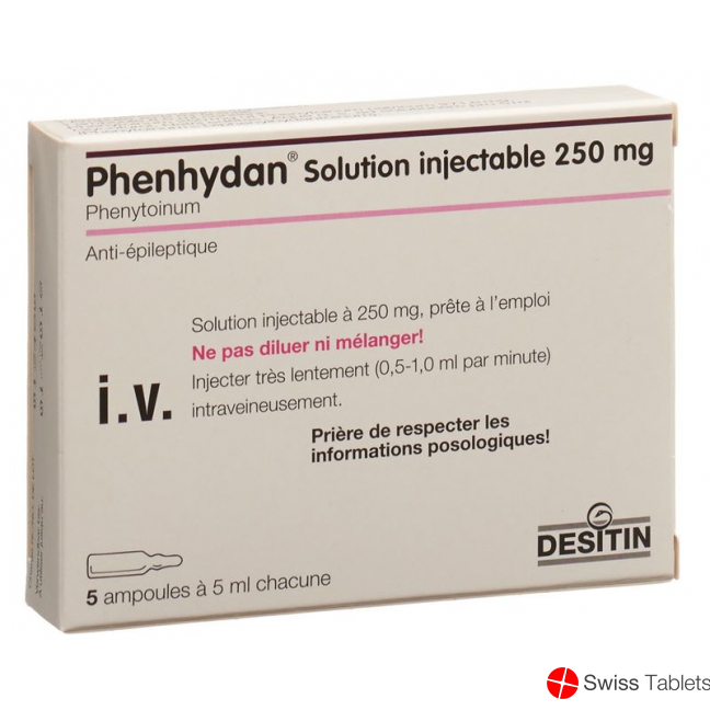 Phenhydan Injektionslösung 250mg/5ml i.v. 5 Ampullen 5ml buy online