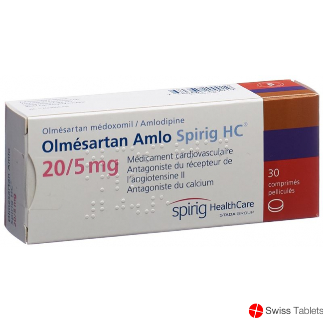 Olmesartan Amlo Spirig HC Filmtabletten 20/5mg 30 Stück buy online