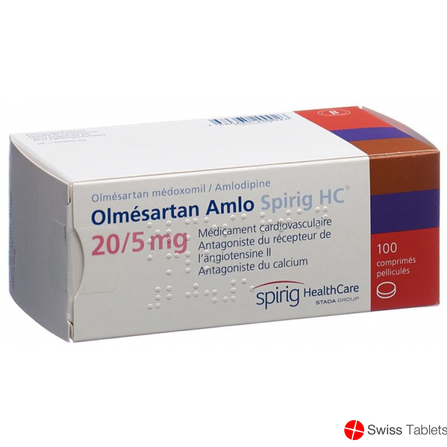 Olmesartan Amlo Spirig HC Filmtabletten 20/5mg 100 Stück buy online