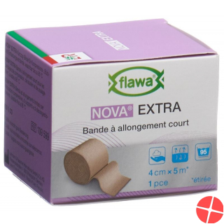 Flawa Nova Extra short stretch bandage 4cmx5m tan