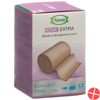Flawa Nova Extra Short-Stretch Bandage 8cmx5m Skin-Coloured