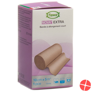 Flawa Nova Extra Short-Stretch Bandage 10cmx5m Skin-Coloured