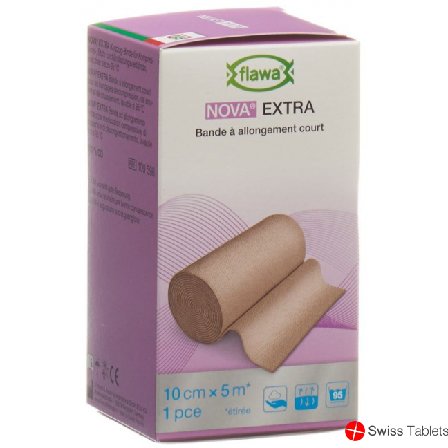 Flawa Nova Extra Short-Stretch Bandage 10cmx5m Skin-Coloured buy online