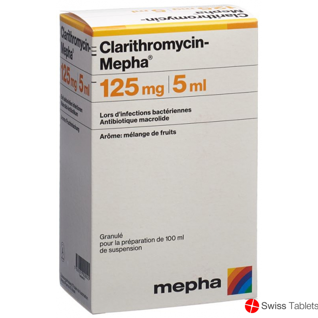 Clarithromycin Mepha Gran 125 mg / 5ml of preparing a oral suspension Fl 100 ml