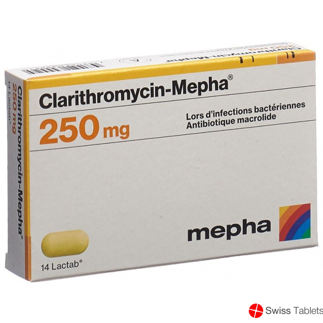 Clarithromycin Mepha Lactab 250mg 14 Stück buy online Clarithromycin Mepha Lactab 250mg 14 Stück buy online