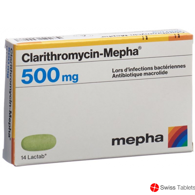 Clarithromycin Mepha Lactab 500mg 14 Stück buy online