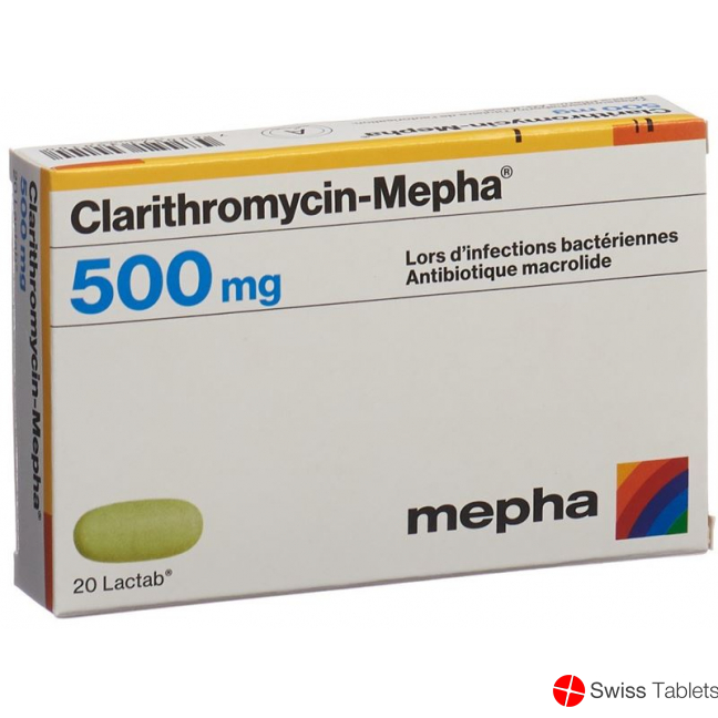 Clarithromycin Mepha Lactab 500mg 20 Stück buy online