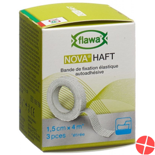 Flawa Nova Haft Cohesive Gauze bandage 1.5cmx4m 3 Stück