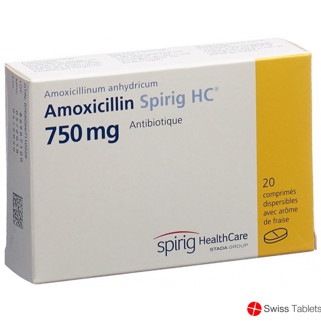 Amoxicillin Spirig HC Disp Tabletten 750mg 20 Stück buy online