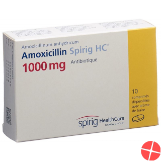 Amoxicillin Spirig HC Disp Tabletten 1000mg 10 Stück