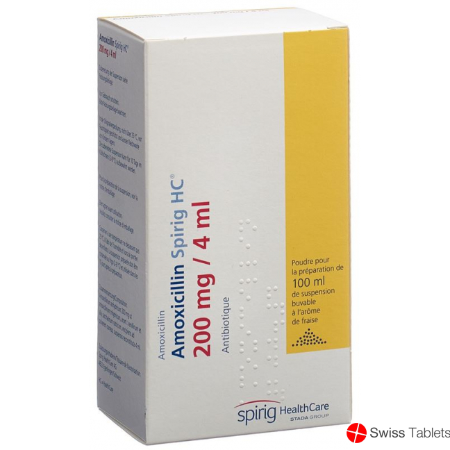 Amoxicillin Spirig HC 200mg/4ml Pulver Suspension 100ml buy online