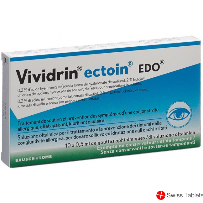 Vividrin Ectoin Edo Augentropfen 10 Monodosen 0.5ml buy online