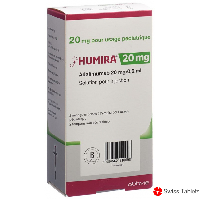 Humira Injektionslösung 20mg/0.2ml 2 Fertigspritzen 0.2ml buy online