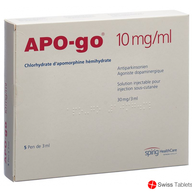 Apo-go Injektionslösung 30mg/3ml Pen 5x 3ml buy online
