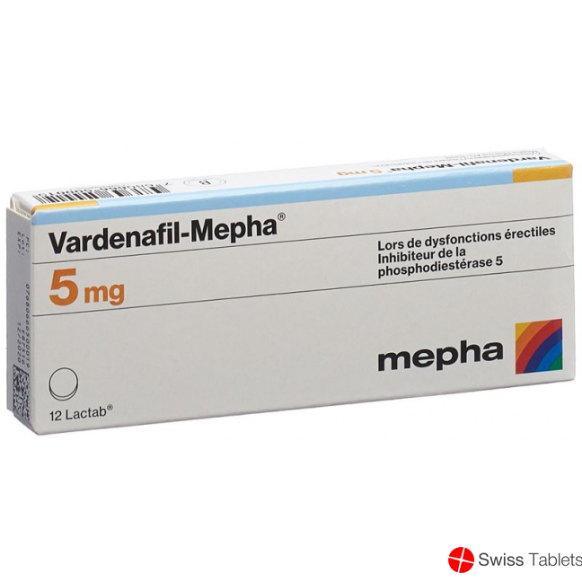 Vardenafil Mepha Lactab 5mg 12 Stück buy online