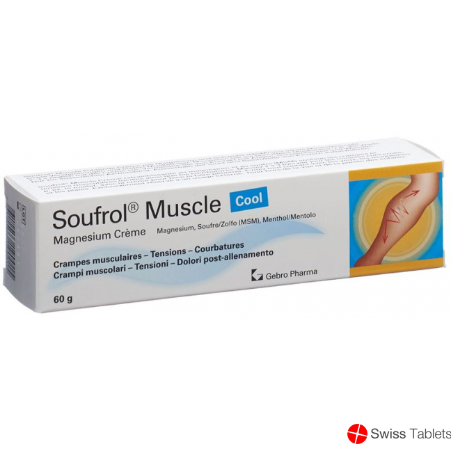 Soufrol Muscle Magnesium Cream Cool Tube 60g buy online