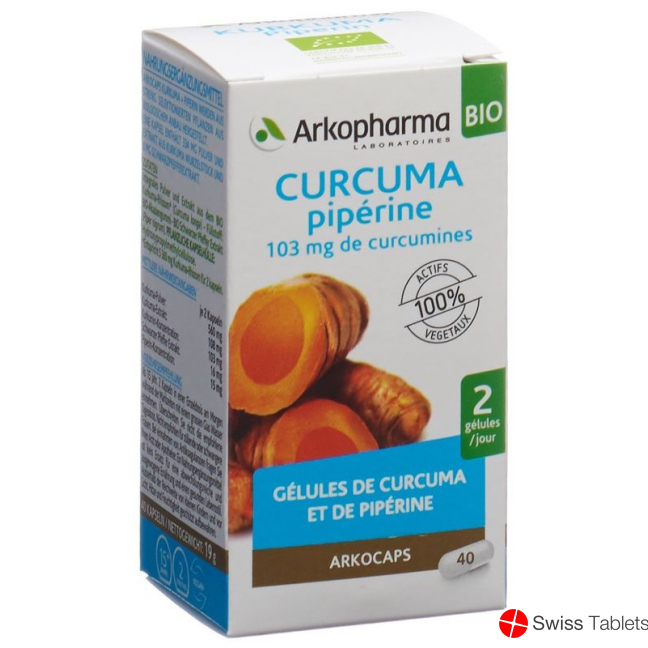 Arkocaps turmeric organic jar 40 capsules