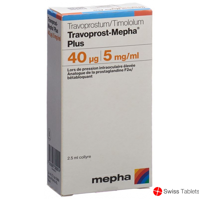 Travoprost Mepha Plus 0.04mg/5mg Flasche 2.5ml buy online