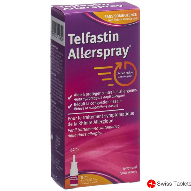 Telfastin Allerspray Nasal Spray bottle 15ml buy online