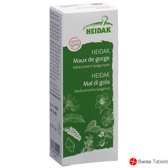 Heidak Halsschmerzen Spray Flasche 30ml buy online