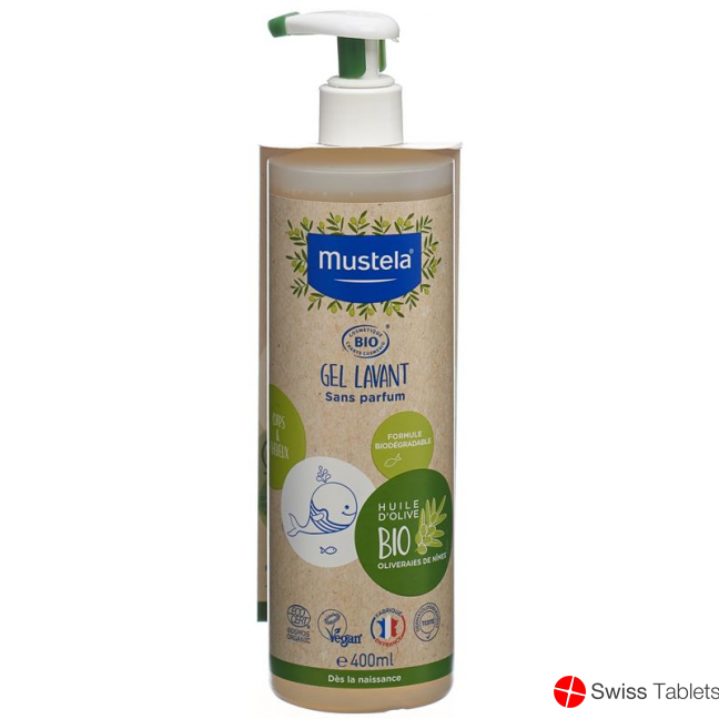 Mustela Waschgel Haare und Körper Bio 400ml buy online