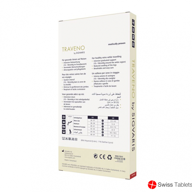 Sigvaris Traveno A-d Grösse 2 38-39 Black 1 Paar buy online