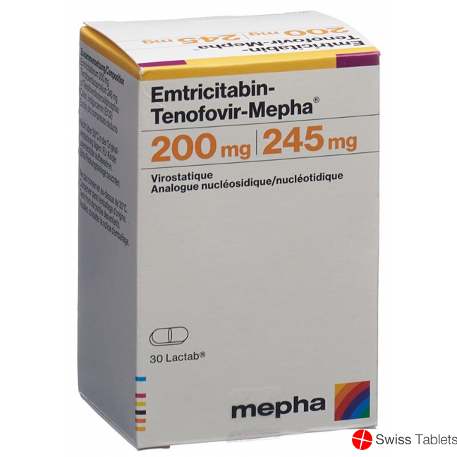 Emtricitabin Tenof. Mepha 200/245mg Dose 30 Stück buy online