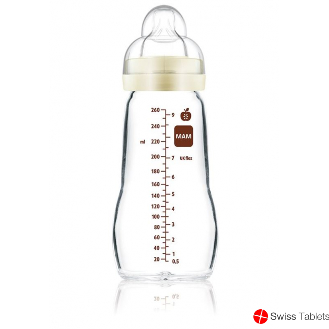 Mam Feel Good Glass Bottle 260ml 2+m Unisex buy online