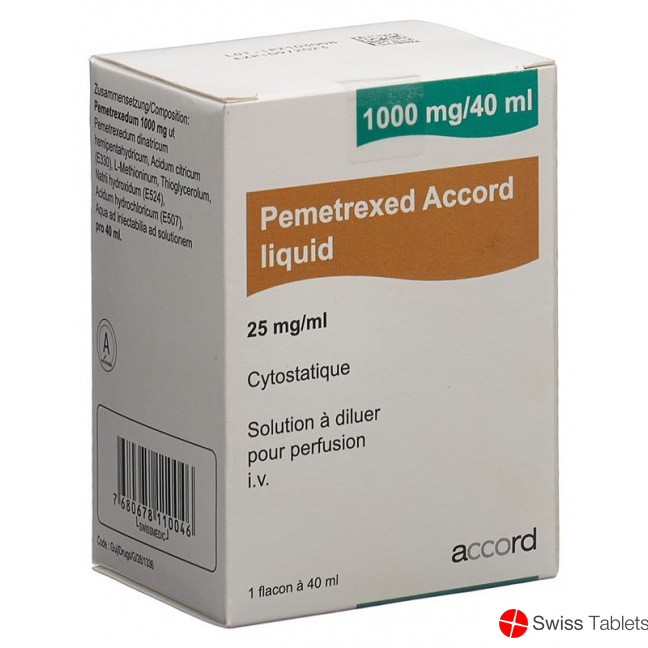 Pemetrexed Accord Liquid 1000mg/40ml Durchstechflasche buy online