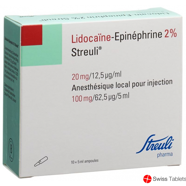 Lidocain Epin Streuli 2% O Kons 10 Ampullen 5ml buy online
