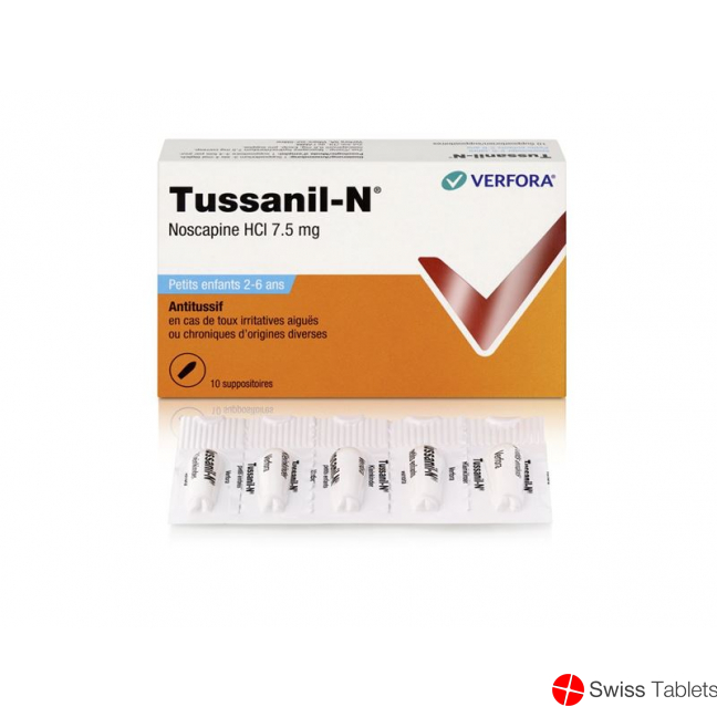 Tussanil N 7.5mg Kleinkinder 10 Zäpfchen buy online