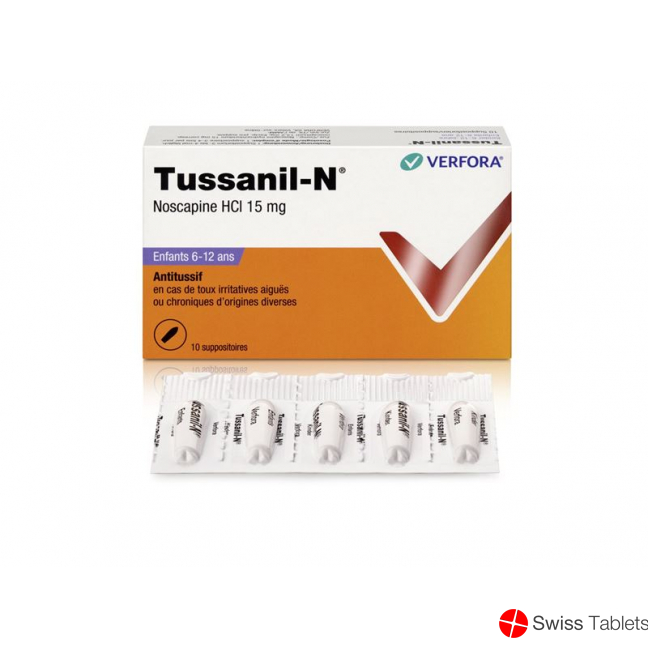 Tussanil N 15mg Kinder 10 Zäpfchen buy online
