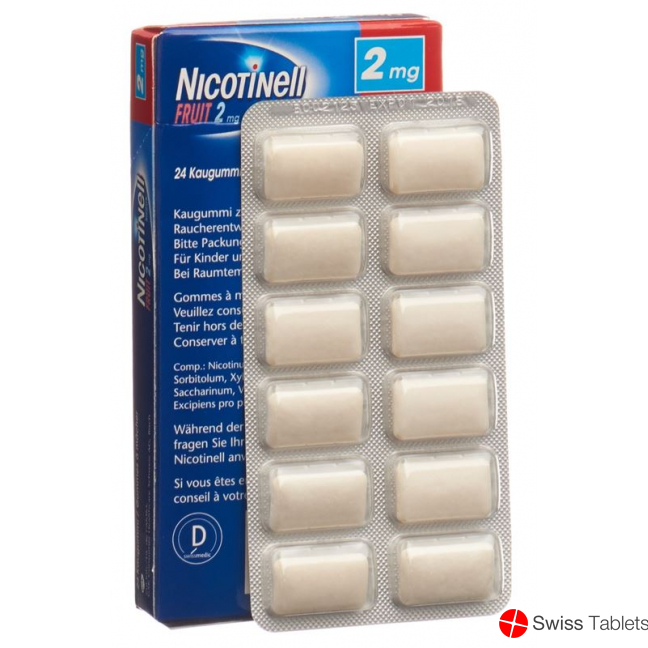Nicotinell Fruit 2mg 24 Kaugummi buy online