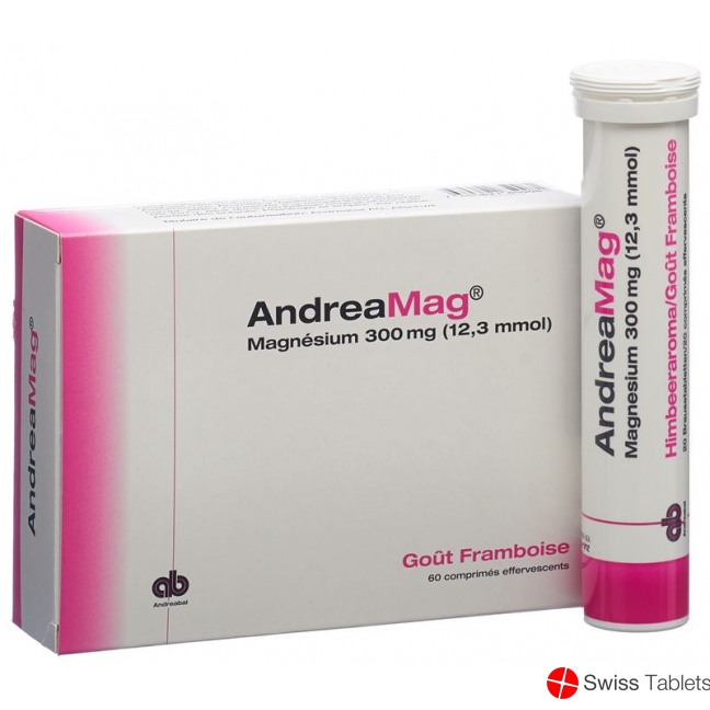Andreamag Brausetabl 300 mg with raspberry flavor 60 pcs