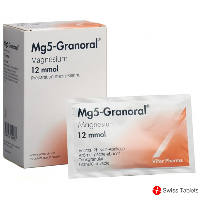 Mg5-granoral Granulat 12 Mmol Pfirs-Aprik Beutel 10 Stück buy online