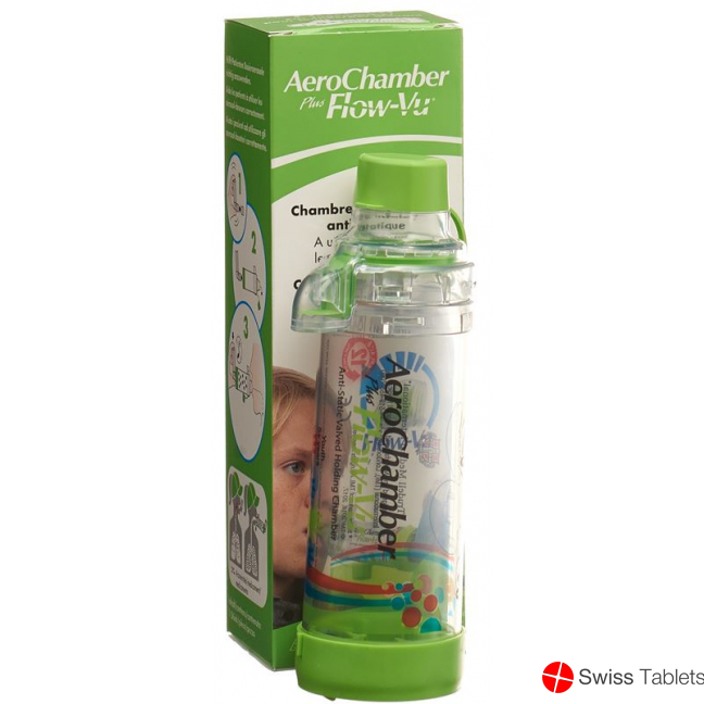 Aerochamber Plus Flow-vu ohne Maske (5+ J) Grün buy online