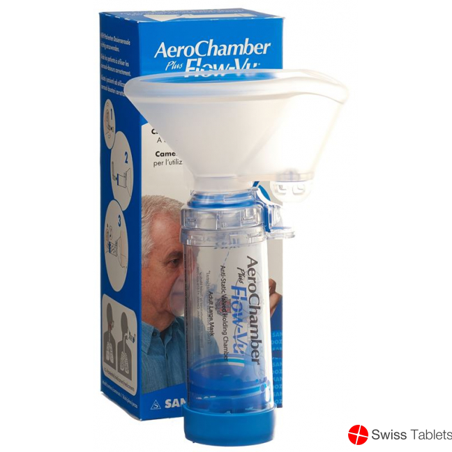 Aerochamber Plus Flow-vu Large Mask Blue buy online