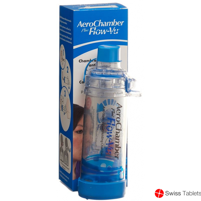 Aerochamber Plus Flow-vu without mask Blue buy online