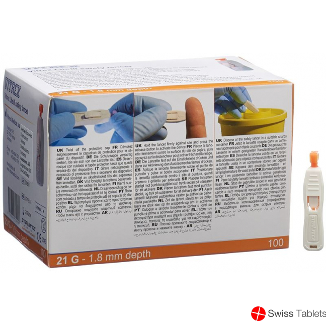 Vitrex Lite Iii Safety Einmalstechhilf 21g 100 Stück buy online