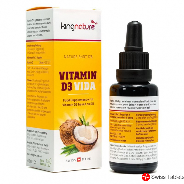 Kingnature Vitamin D3 Vida Flasche 30ml buy online