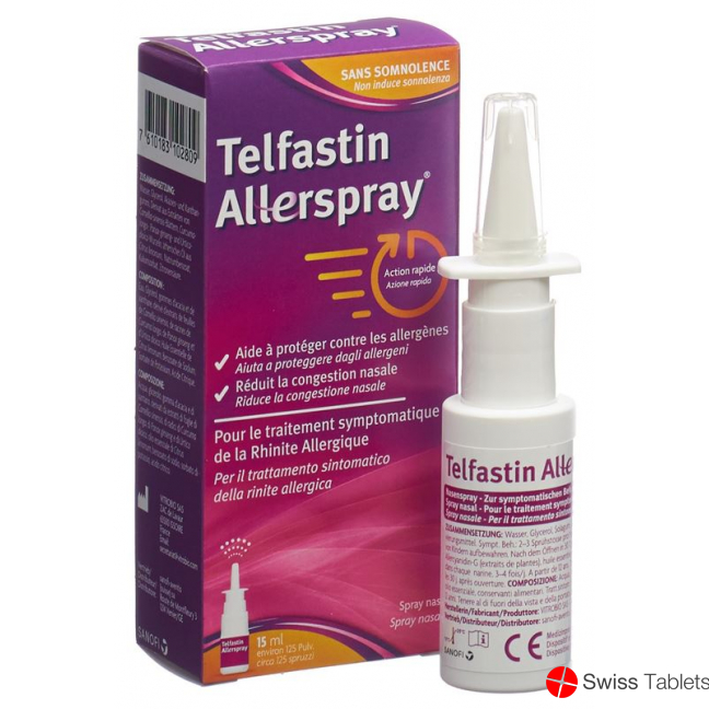 Telfastin Allerspray Nasal Spray bottle 15ml buy online